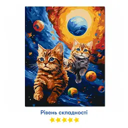 Картина за номерами «Коти летять в космосі» - мініатюра 3