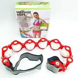 Масажер ручний антицелюлітний роликовий 7 кульок Massage Rope UKC червоний