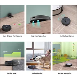 Робот-пилосос Kyvol Cybovac L30 Lidar 210 ml+210 ml 2600 mA 2500 pa Google Assistant Amazon Alexa - мініатюра 9