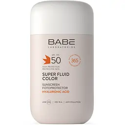 Сонцезахисний флюїд для обличчя BB з тонуючим ефектом Babe Laboratorios Sun Protection SPF 50, 50 мл (8436571631114) - мініатюра 3