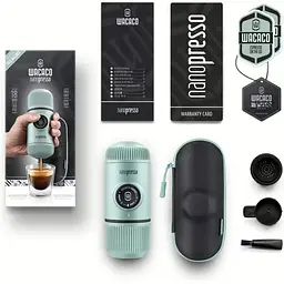 Еспресо-кавоварка Wacaco Nanopresso 18 барів 80 мл з чохлом Блакитний - мініатюра 2