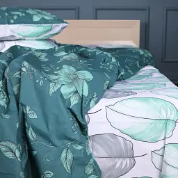 Комплект постільної білизни MirSon Ranforce Elite 17-0718 Emerald Foliage 2 x 160 x 220 см зелений (2200010685343) - мініатюра 4