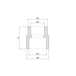 Муфта PPR Thermo Alliance перехідна 32х25 DSB103