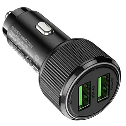 АЗП Hoco NZ14 Guerrero QC3.0 18W total 38W (2USB-A) Black - мініатюра 5