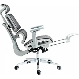 Офісне крісло GT Racer B-2450 White/Gray [121431] - мініатюра 6