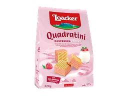 Вафлі Loacker Quadratini Raspberry Yogurt 220 г