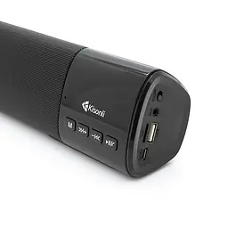 Колонка Kisonli LED-800B Bluetooth 5.0, 2х5W, 1200mAh, USB/TF/BT/FM/AUX/LCD, DC: 5V/1A, Black, BOX, Q30 - мініатюра 3