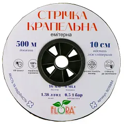 Стрічка крапельна з плоским емітером Ø16мм 10см 6міл 1.38л 500м FLORA (5076884) - мініатюра 3