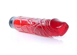 Реалістичний вібратор B - Series EasyLove Boss Series Juicy Jelly 22 см червоний - мініатюра 5