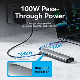 Док-станція USB3.2 Type-C --> HDMI 60Hz/USB 3.0/USB2.0/RJ45/SD/TF/PD 100W Hub 8-in-1 Vention - мініатюра 8