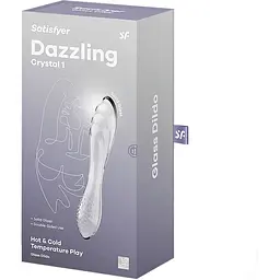 Двосторонній скляний дилдо Satisfyer Dazzling Crystal 1 Transparent - мініатюра 5