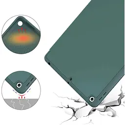 Чохол-книжка BeCover Tri Fold Soft TPU Silicone для Apple iPad Air 4 10.9 2020/2021 Dark Green (706870) - мініатюра 4
