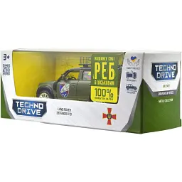 Машинка TechnoDrive серії Шеврони Героїв LAND ROVER DEFENDER 110 "25 ОВДБр" - мініатюра 11