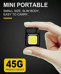 Міні ліхтарик брелок WD COB Rechargeable Keychain light з відкривалкою та магнітом світильник акумуляторний - мініатюра 5