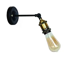 Бра настінне Levistella 752WC1202-1, E27, 60W, чорний метал, золото, для дому