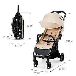 Прогулянкова коляска Kinderkraft Apino Dune Beige (KSAPIN00BEG0000) - мініатюра 12