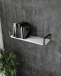 Настінна полиця Moreli FXR-21 LOFT 600х126х220 мм Білий/Чорний