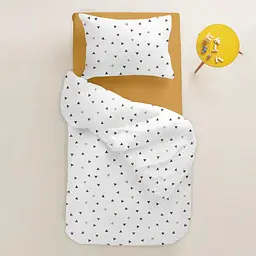 Дитяча постільна білизна в ліжечко DELTA, білий (DeltaColor_Mustard_140) - мініатюра 2