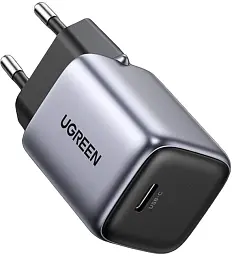 Зарядний пристрій Ugreen CD319 Nexode Mini 1 x USB 30 Вт Gan Type-C PD сірий (90666) - мініатюра 3
