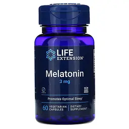 Натуральна добавка Life Extension Melatonin 3 mg, 60 вегакапсул