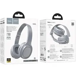 Бездротові навушники накладні Bluetooth Hoco W46 Light blue gray - мініатюра 3
