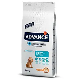Сухий корм для цуценят середніх порід Advance (Едванс) Dog Medium Puppy з м'ясом курки 12 кг