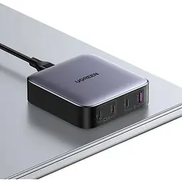 Зарядний пристрій 4xUSB 100W (3хUSB-C+USB-A) Gan Nexode чорний CD328 Ugreen Desktop Fast Charger (90928) - мініатюра 5