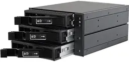 Зовнішня кишеня Chieftec CBP-2131SAS 2x5.25" - 3x3.5" HDDs Hot-Swap Aluminium (CBP-2131SAS) - мініатюра 2