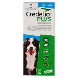 Протипаразитарні таблетки для собак Credelio Plus від бліх кліщів та гельмінтів 22-45 кг 3 шт. - мініатюра 2