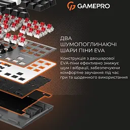 Клавіатура бездротова GamePro Genesis Joker Pro 87% Wireless/Bluetooth/USB Gray (MK124G Pro) - мініатюра 11
