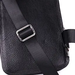 Сумка бананка Grande Pelle 22879 15,5х20,5х3,5 см Чорний - мініатюра 7