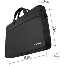 Сумка для ноутбука ColorWay 17.3" Modern Black (CW-LBM173-BK) - мініатюра 5