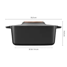 Каструля чавунна Fiskars Norden прямокутна 5 л (1026567) - мініатюра 4