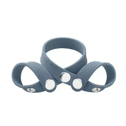 Ерекційне кільце з поділом яєчок Boners 8-Style Ball Splitter, 45.5 см (сірий)