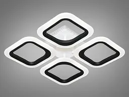 Люстра стельова LED Diasha AS8060/4BK, 55W, чорний, для коридору, вітальні, спальні, кухні, офісу - мініатюра 2