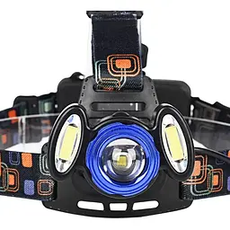 Ліхтар налобний RB-188 акумуляторний USB 3LED T6 + 2хCOB - мініатюра 3