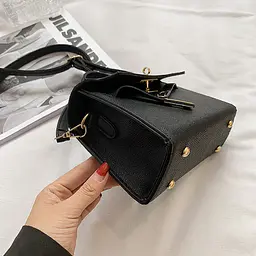 Жіноча сумка через плече крос-боді з екошкіри Lilly P2-14067904A Чорна - мініатюра 9