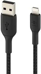 Кабель Belkin USB-A > Lightning заряджання/синхронізації 2м, 12Вт, плетений, чорний teh0013678 - мініатюра 5