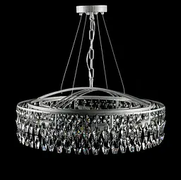 Кришталева люстра "crystal" Splendid Ray L88106/600/8 WT+SL біла срібло 8 ламп E14 діаметр 60 см - мініатюра 2