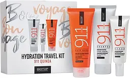 Дорожній набір для сухого та пошкодженого волосся Biotop Hydration Travel Kit Quinoa Шампунь Сироватка Маска