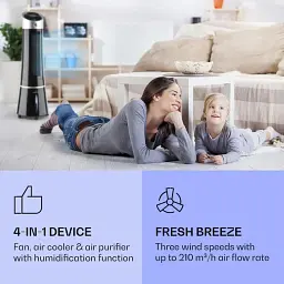 Охолоджувач повітря Klarstein Skyscraper Ice 4-в-1 Чорний розумний Wi-Fi (10040205) Б/в - мініатюра 6