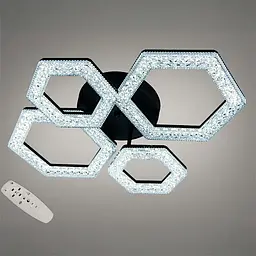 Стельовий LED-світильник Diasha 6653/2+2BK — 54 Вт, 58×48 см, пульт і зміна температур