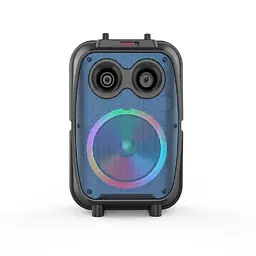 Колонка акумуляторна 8" портативна Bluetooth караоке з мікрофоном та LED підсвічування 20Вт UKC ZQS8120