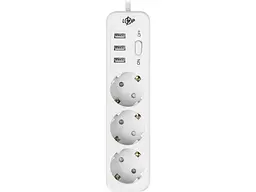 Мережевий фільтр-подовжувач Logicpower PREMIUM LP-X3 4 м White (19526) - мініатюра 2