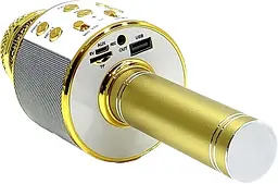 Мікрофон бездротовий караоке С 48340 bluetooth USB колонка Золотий - мініатюра 2