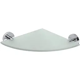 Полиця скляна кутова Bemeta Omega 250x250 mm 104102012, Білий