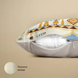 Подушка велюрова «Дерево роду» світла - мініатюра 5