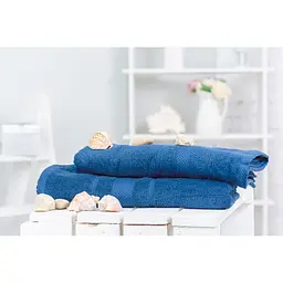 Набір банних рушників №5076 Elite SoftNess Kingblue, 2 шт. (2200003183146) - мініатюра 2