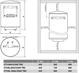 Водонагрівач Tesy SimpatEco CTVOL 804415 D07 TRC (7267142) - мініатюра 3