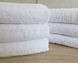 Набір турецьких махрових однотонних рушників Gulcan 6 штук 70х140 білий White щільність 480 г/м2 петля 16/1 - мініатюра 4
